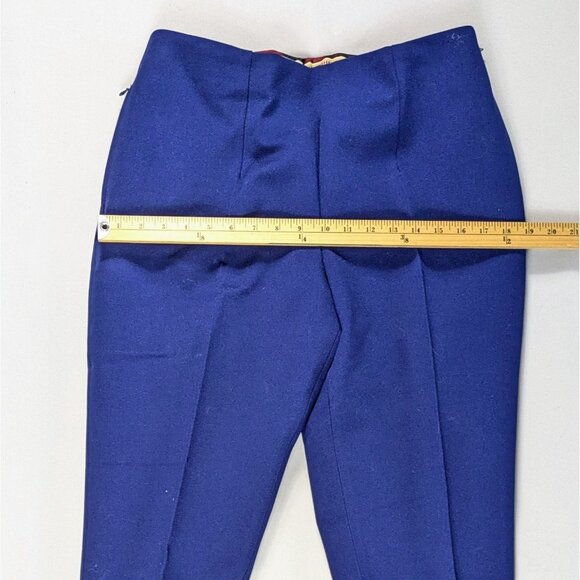 Vintage Ahlers Royal Blue Ski Pants Stirrup West Germany Wool Blend Size 10-12 - Picture 9 of 12